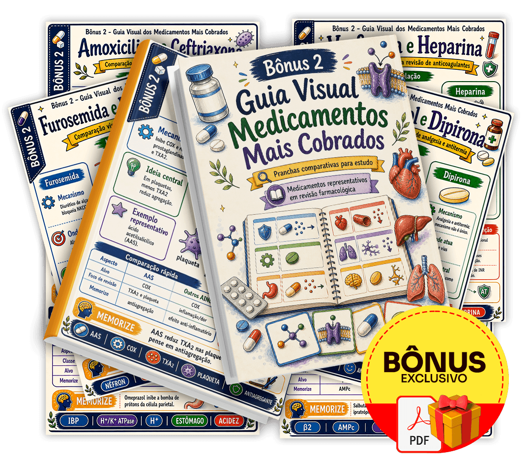 Mockup do bônus 2 - Guia Visual dos Medicamentos Mais Cobrados